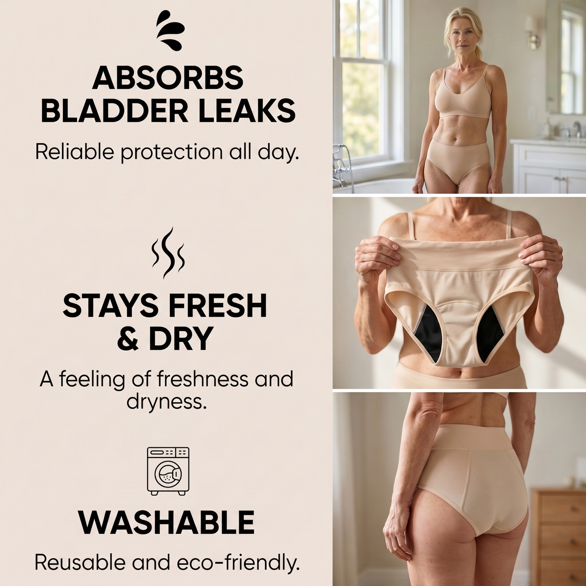 Day-Dry high-waisted leakproof underwear